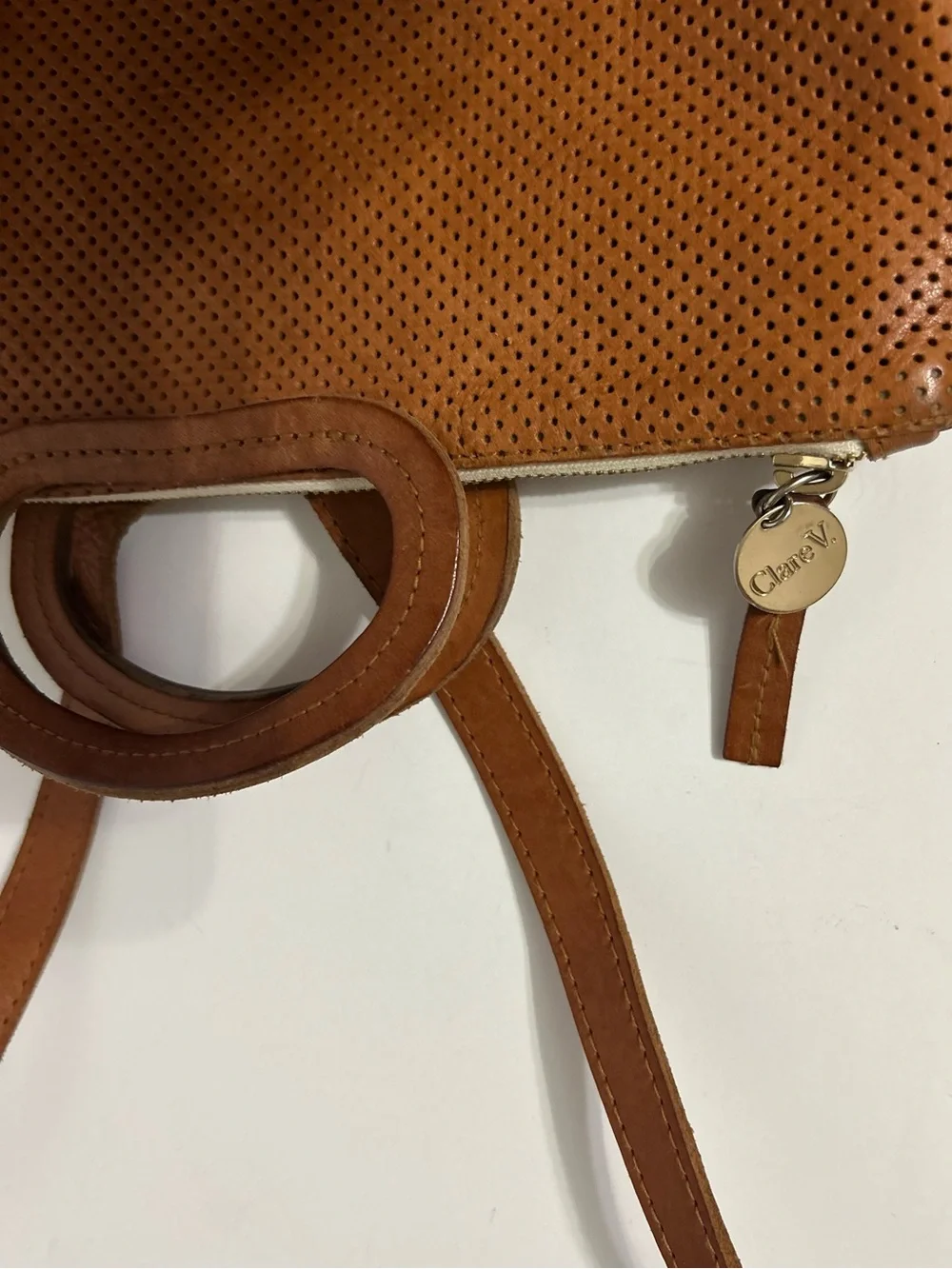 ⭐️Clare V Marcelle backpack in perforated leather⭐️as is